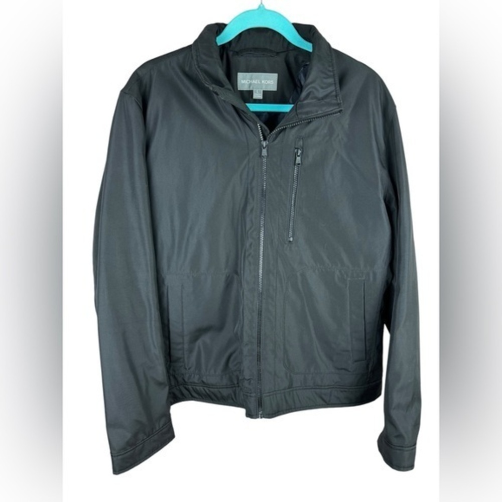Michael Kors men’s black basic everyday casual medium weight zip up jacket L